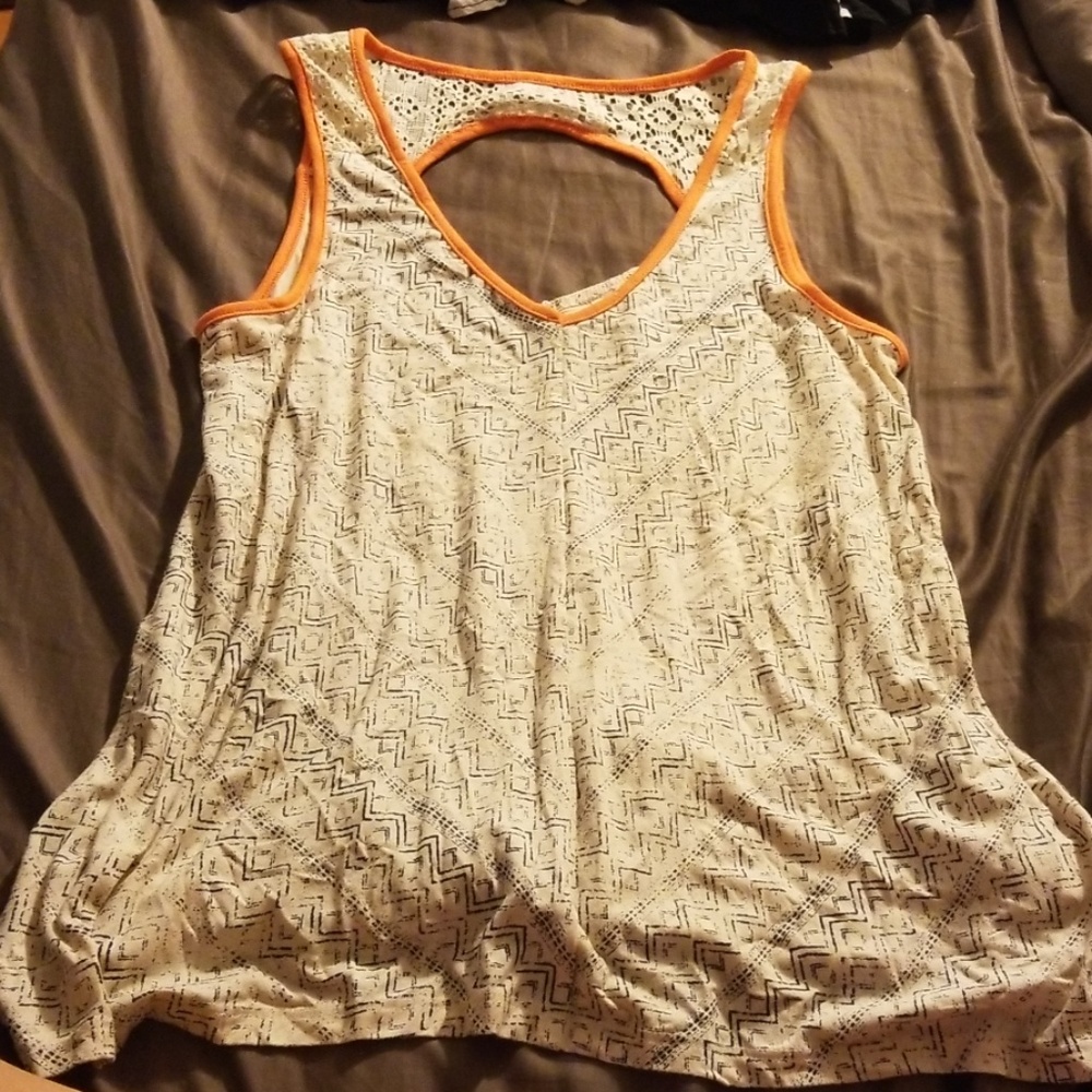 Cream Aztec Tank
